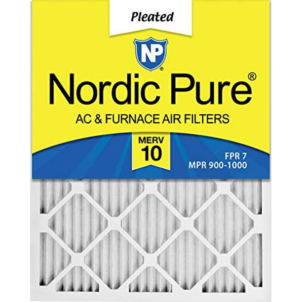 Nordic Pure 16x32x1 MERV 10 Pleated AC Furnace Air Filters 2 Pack 